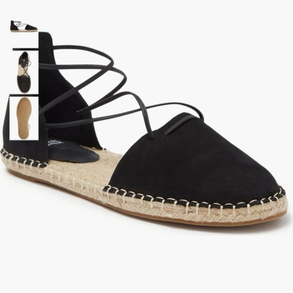 Eileen Fisher - Lace-Up Espadrille Sandal Flats - Black - Size 6 - Gently Used!! - Picture 1 of 9